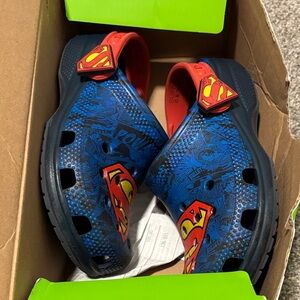 CROCS Kids Superman Water Shoes - Blue and Red